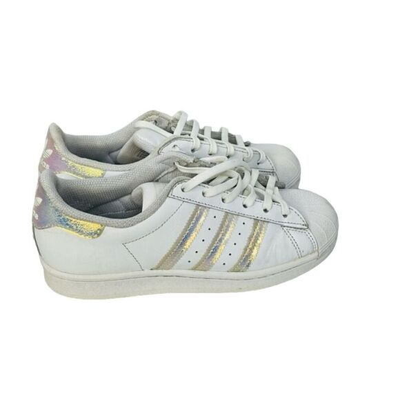 Adidas 3 Strip Metallic Foil ART 789002 Hard Shell White Size 5 - Picture 4 of 7